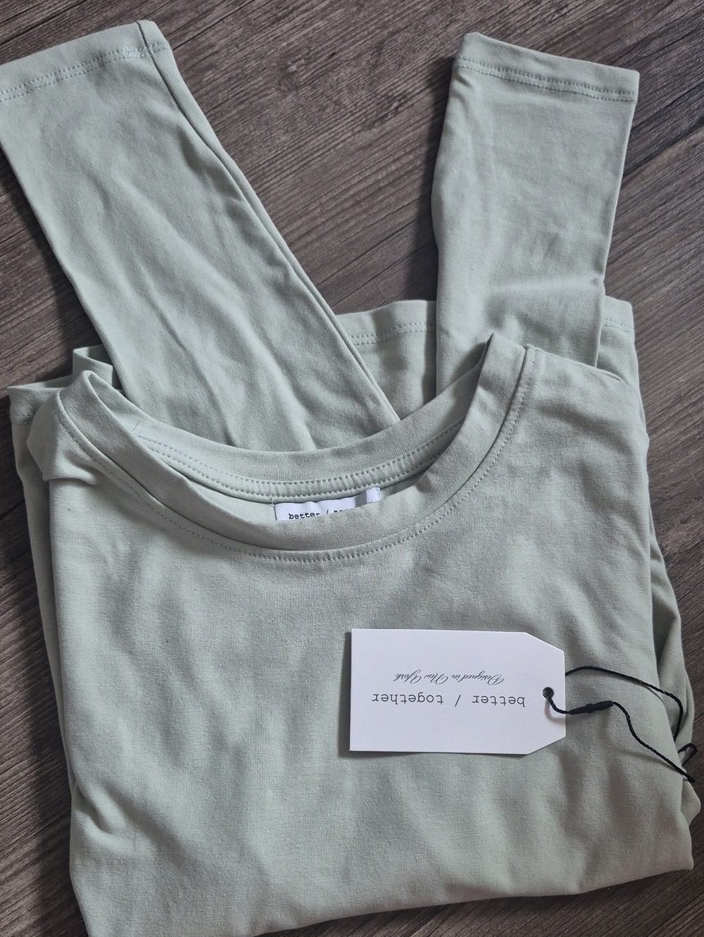 better / together Women's Long Sleeve Crewneck Top - Sage Green